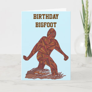 Carte Anniversaire de marche Bigfoot de Z Bigfoot
