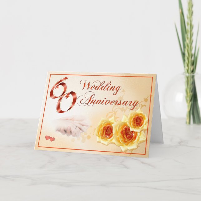 Carte Anniversaire de mariage 60 (Devant)