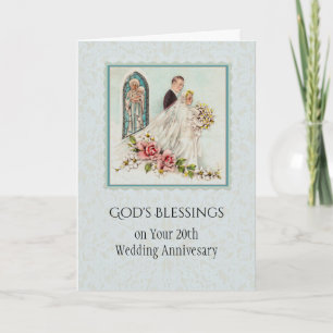 Carte Anniversaire de mariage catholique de la mariée et