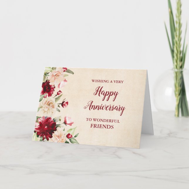 Carte Anniversaire de mariage d'amis bourguignons (Devant)