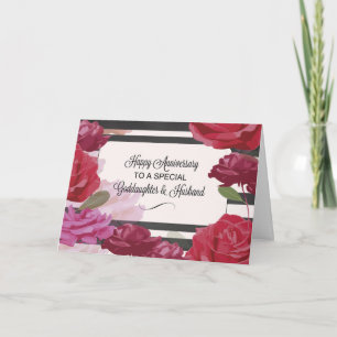 Carte Anniversaire de mariage de la filleule et de son m