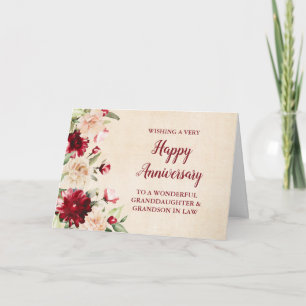 Carte Anniversaire de mariage de la petite-fille et de s