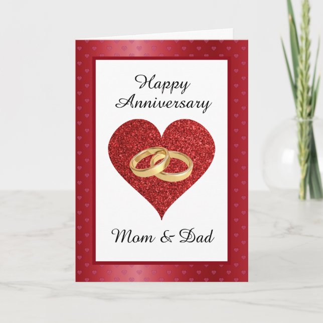 Carte Anniversaire de mariage de mes parents (Devant)
