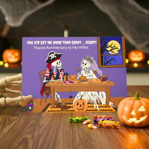 Carte Anniversaire de mariage Halloween Femme Drôles de