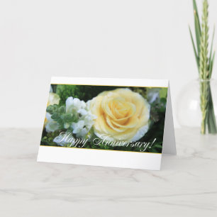 Carte Anniversaire de mariage - Rose jaune