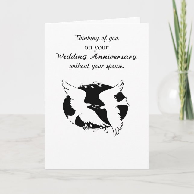 Carte Anniversaire de mariage sans souvenirs de conjoint (Devant)