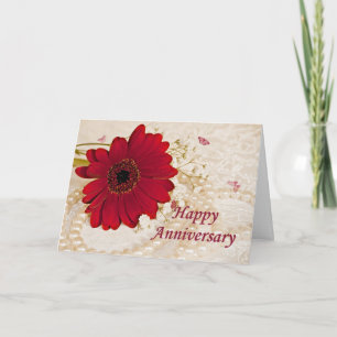 Carte Anniversaire de mariage, une fleur de marguerite