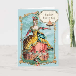 Cartes Marie Antoinette D Anniversaire Zazzle Fr