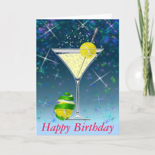 Carte Anniversaire de Martini de tennis joyeux
