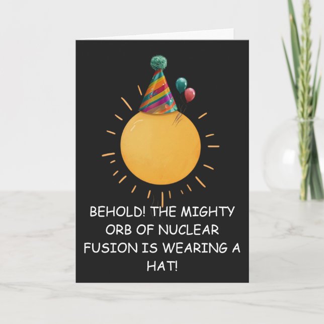 Carte Anniversaire de Mighty Orb : Idées de comédie absu (Devant)