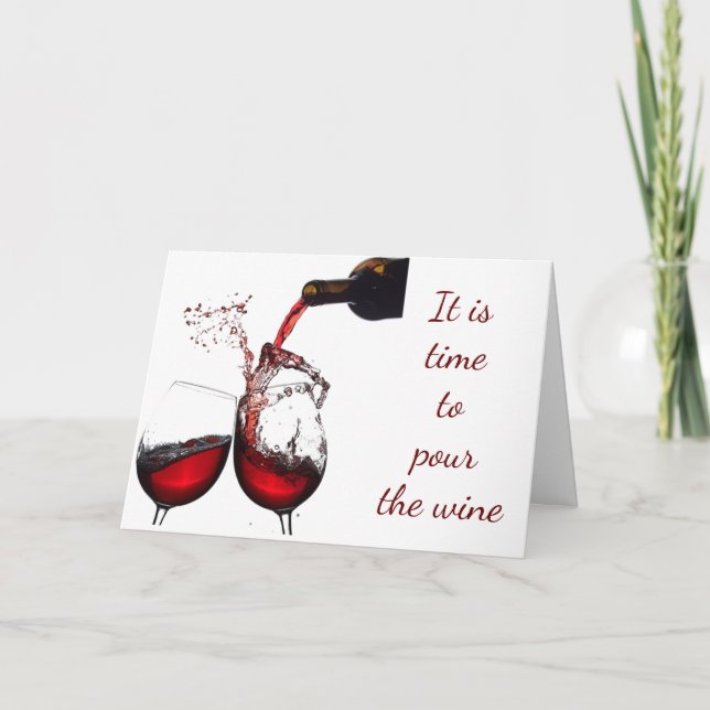 CARTE *ANNIVERSAIRE DE MON MEILLEUR AMI **POUR LE VIN* (Devant)