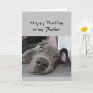 Carte Anniversaire de mon père Fun Dog Relax Humour