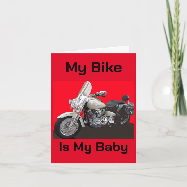 Carte anniversaire de moto (Devant)