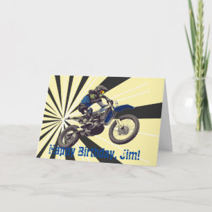 Carte Anniversaire de Motorcross