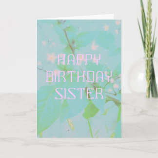 Carte Anniversaire de naissance de sœur élégant personna