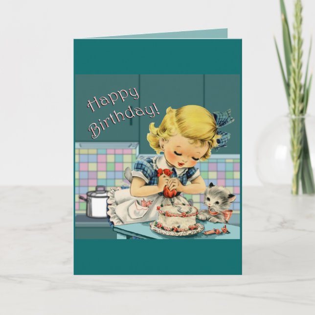 Carte Anniversaire de naissance vintage  (Devant)