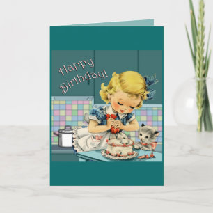 Carte Anniversaire de naissance vintage 