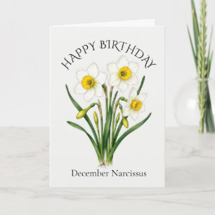 Carte Anniversaire de Narcisse de Décembre
