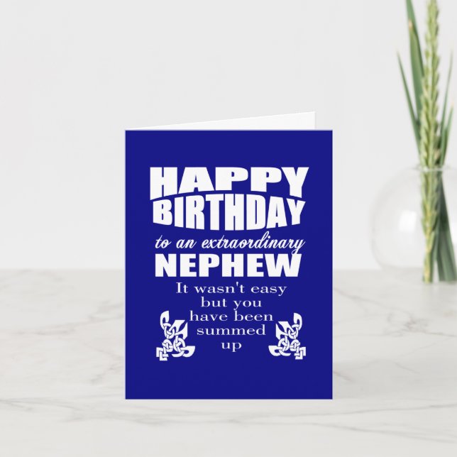 Carte Anniversaire de neveu (Devant)