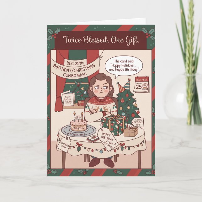 Carte Anniversaire de Noël (Devant)