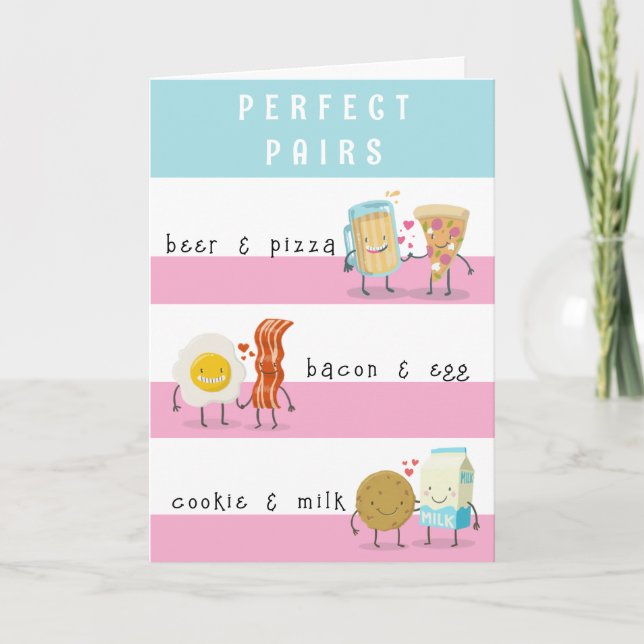 CARTE ANNIVERSAIRE DE PAIRE PARFAITE AMUSANTE (Devant)