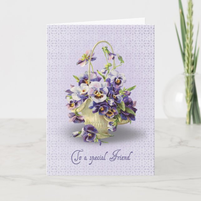Carte Anniversaire de Pansy pour un ami (Devant)