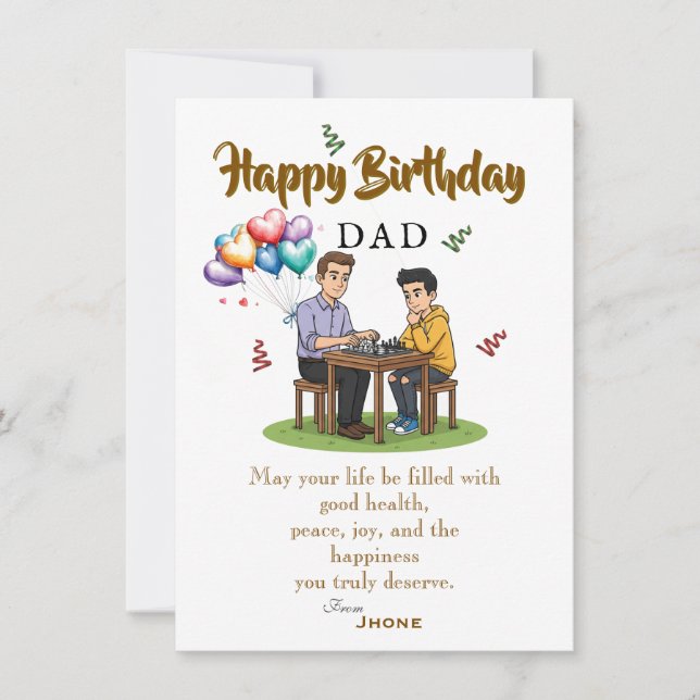 Carte Anniversaire de papa (Devant)