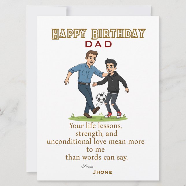 Carte Anniversaire de papa (Devant)