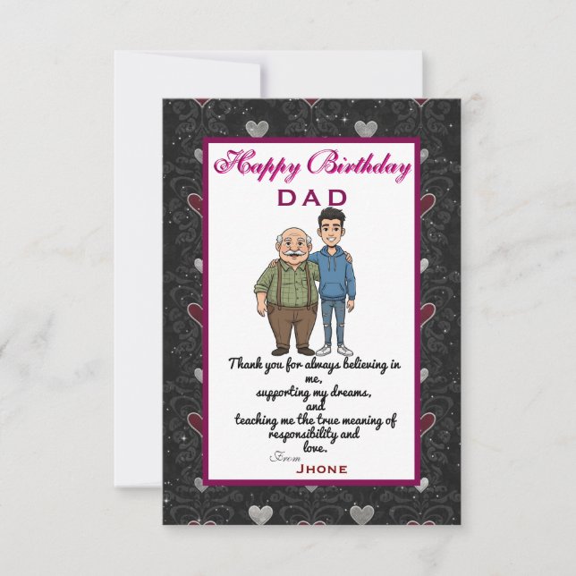 Carte Anniversaire de Papa (Devant)
