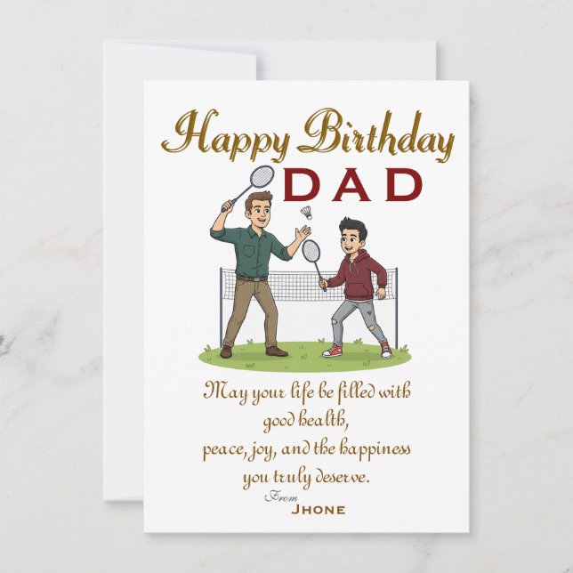 Carte Anniversaire de Papa (Devant)