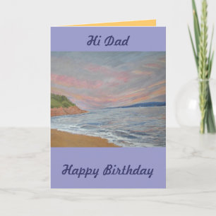 Carte Anniversaire de papa Orcombe Point Exmouth Devon U
