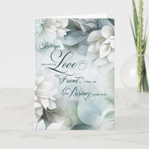 Carte Anniversaire de partenaire de vie Magnolias blanch