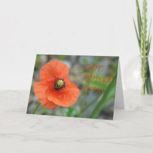 CARTE ANNIVERSAIRE DE PAVOT