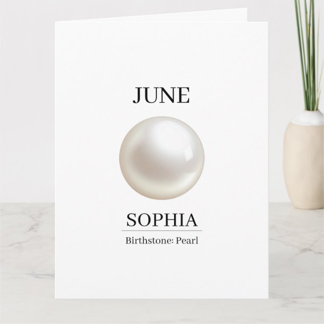 Carte Anniversaire de Pearl Juin (Devant)