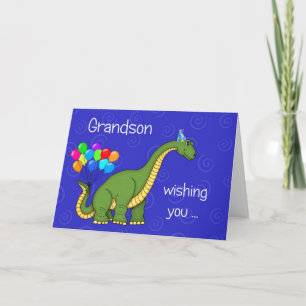 Carte Anniversaire de petit-fils de dinosaure