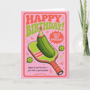 Carte Anniversaire de Pickleball Drôle Humour Pickle