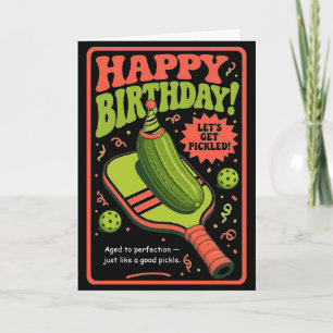 Carte Anniversaire de Pickleball Drôle Humour Pickle