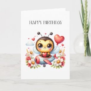 Carte Anniversaire de Pilote Abeille