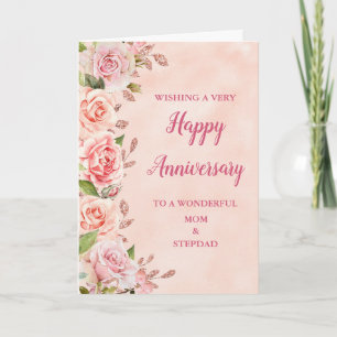 Carte Anniversaire de Pink Mom and Stepdad Mariage