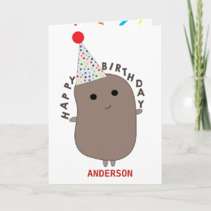Carte Anniversaire de pomme de terre drôle