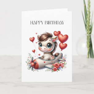 Carte Anniversaire de Pony Pilot