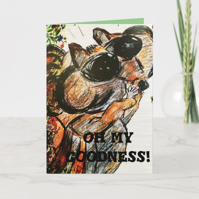 Carte Anniversaire de Racoon (Devant)