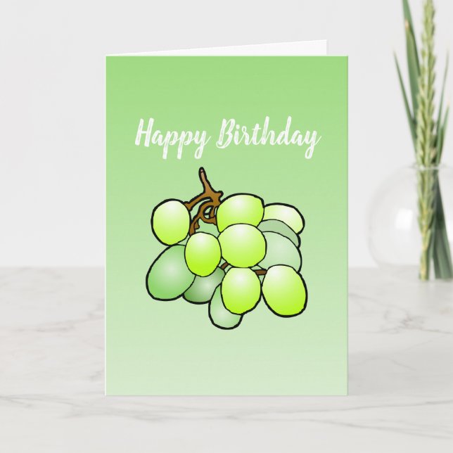 Carte Anniversaire de raisins pliés (Devant)