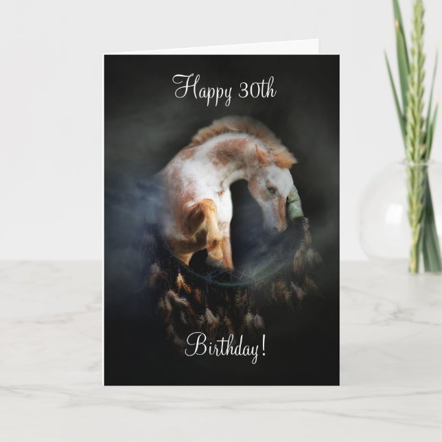 Carte Anniversaire de receveur et de cheval de rêve de (Devant)