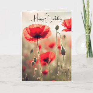 Carte Anniversaire de Red Poppy