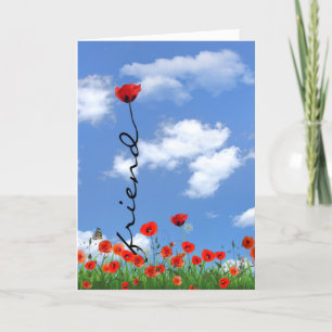 Carte Anniversaire de Red Poppy pour ami