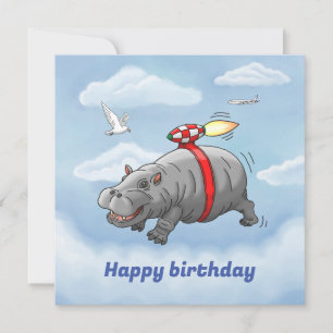 Carte Anniversaire de Rocket Hippo