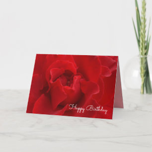 Carte Anniversaire de rose de cramoisi joyeux