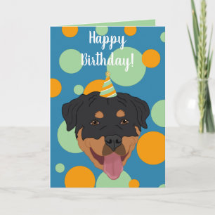 Carte Anniversaire de Rottweiler