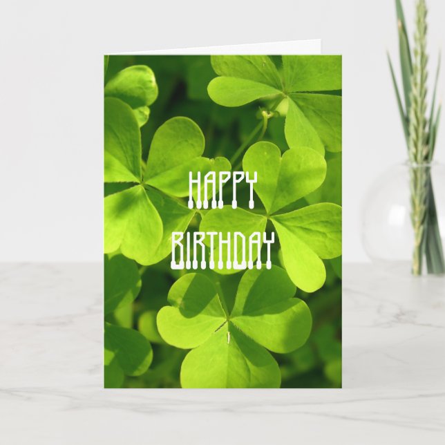 Carte Anniversaire de Saint-Patrick (Devant)